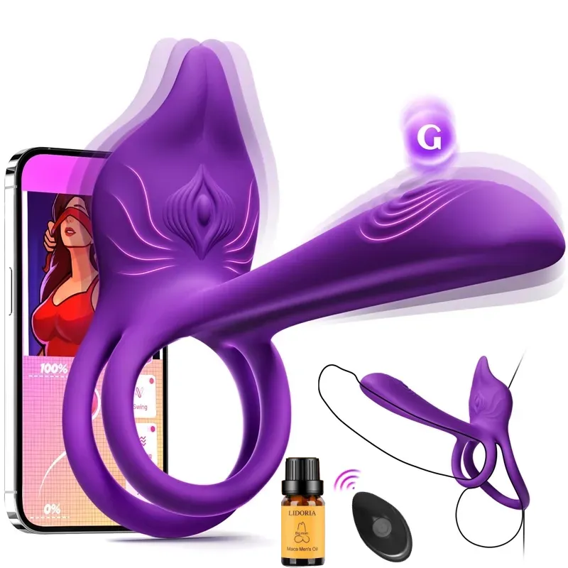 💜🎁Enchanted Girl Luxe Smart Vibrating Ring – App-Controlled Pleasure for Couples 💫