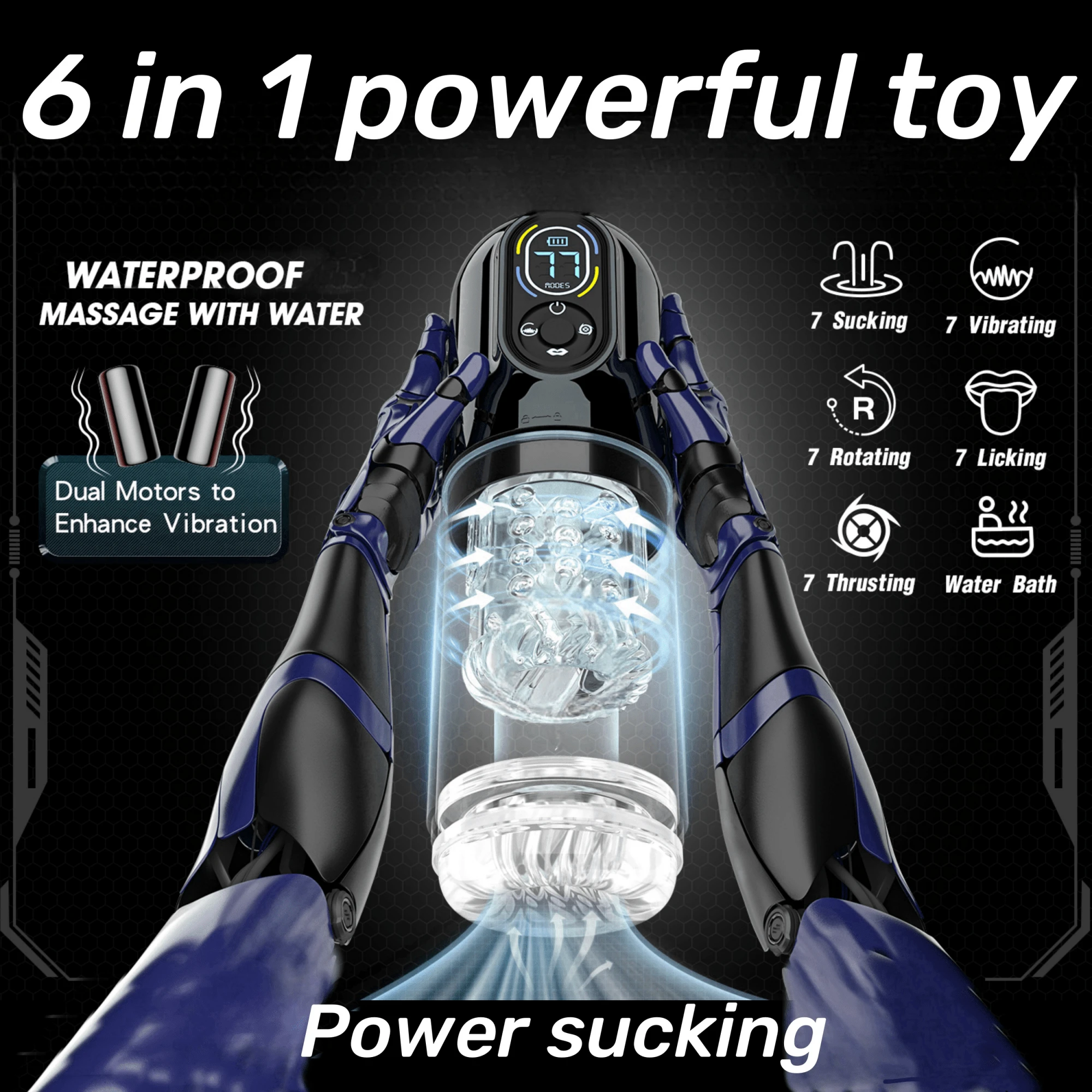 💥2025's Top-Rated Male Toy 💥 7-in-1 Pleasure Engine: LCD Control, Shape Your Size💪💪Amplify Your Pleasure😍
