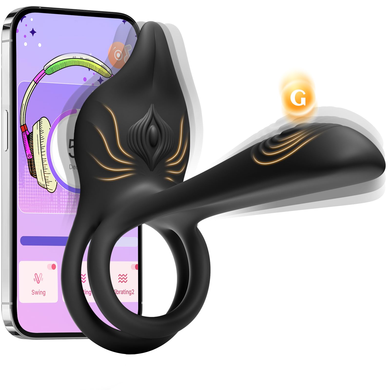 🏷 Enchanted Girl Luxe Smart Vibrating Ring – App-Controlled Pleasure for Couples 💫